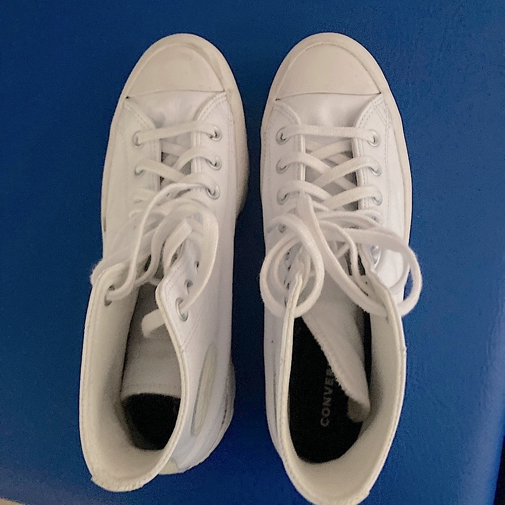 Convers lugs womens size 10. All leather customer w Glow. White - Picture 6 of 7